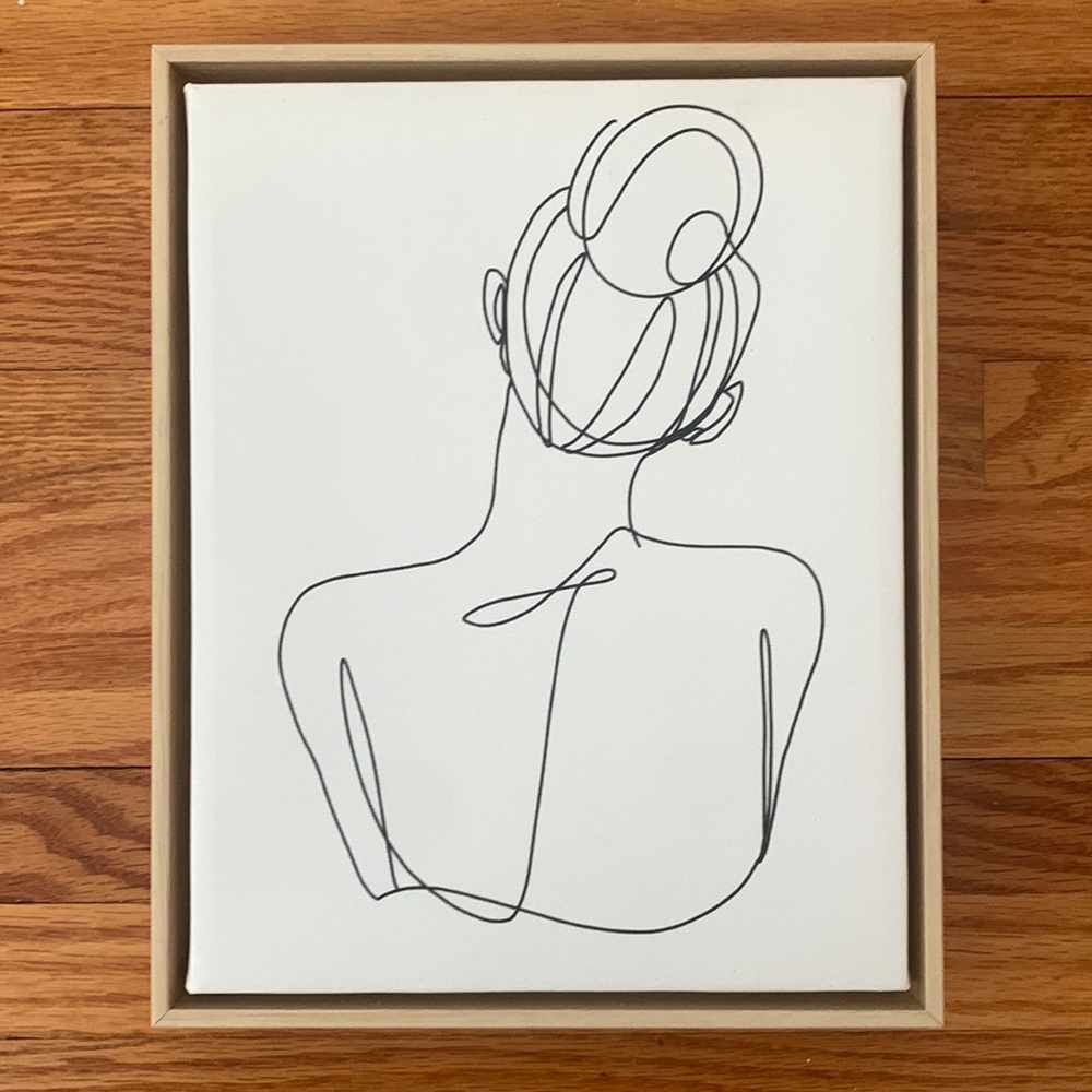 Opalhouse 10x8in Portrait Canvas w/ Faux Wood Frame